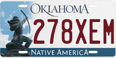 OK license plate 278XEM