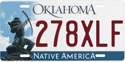 OK license plate 278XLF