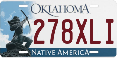 OK license plate 278XLI