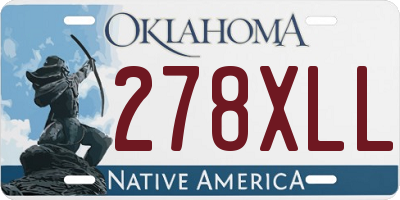 OK license plate 278XLL