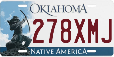 OK license plate 278XMJ