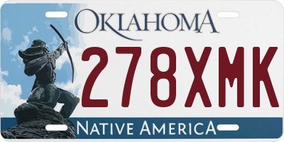 OK license plate 278XMK