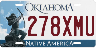 OK license plate 278XMU