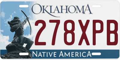 OK license plate 278XPB