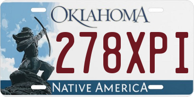 OK license plate 278XPI