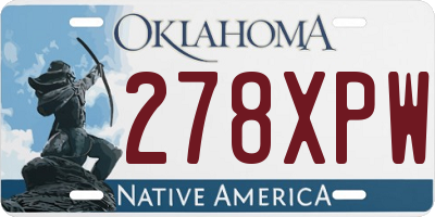 OK license plate 278XPW