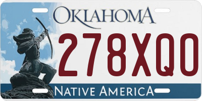 OK license plate 278XQO