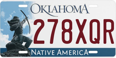 OK license plate 278XQR