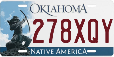 OK license plate 278XQY