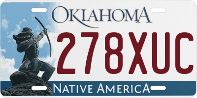 OK license plate 278XUC