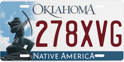 OK license plate 278XVG