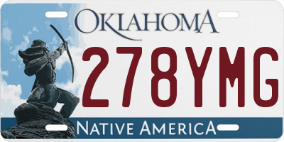 OK license plate 278YMG