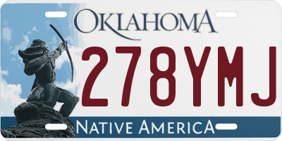 OK license plate 278YMJ