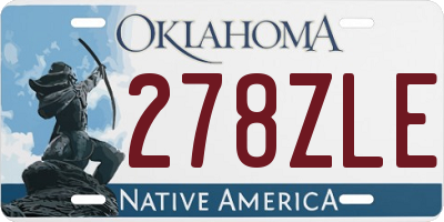 OK license plate 278ZLE