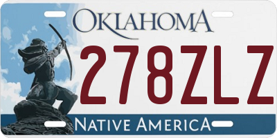 OK license plate 278ZLZ