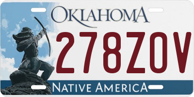 OK license plate 278ZOV