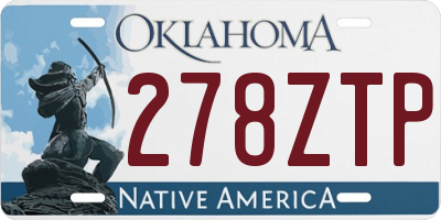 OK license plate 278ZTP