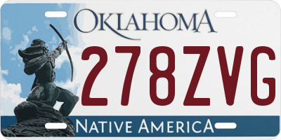 OK license plate 278ZVG