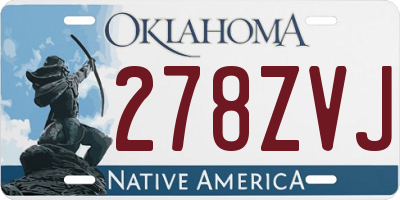 OK license plate 278ZVJ