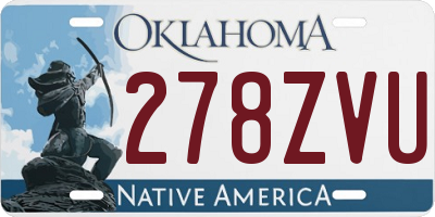 OK license plate 278ZVU