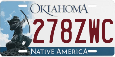 OK license plate 278ZWC