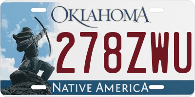 OK license plate 278ZWU