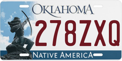 OK license plate 278ZXQ