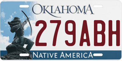 OK license plate 279ABH
