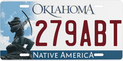 OK license plate 279ABT