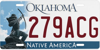 OK license plate 279ACG