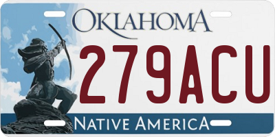 OK license plate 279ACU
