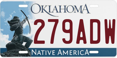 OK license plate 279ADW