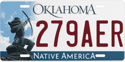 OK license plate 279AER