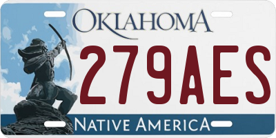 OK license plate 279AES