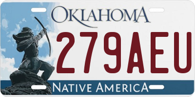 OK license plate 279AEU