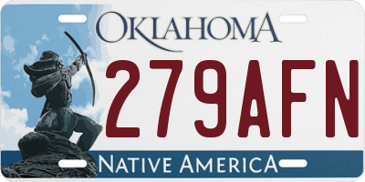 OK license plate 279AFN