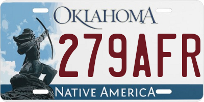 OK license plate 279AFR