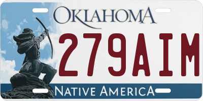 OK license plate 279AIM