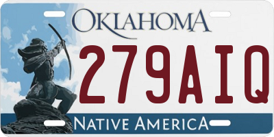 OK license plate 279AIQ