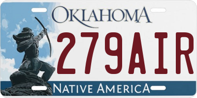 OK license plate 279AIR