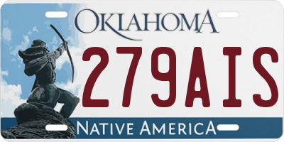 OK license plate 279AIS