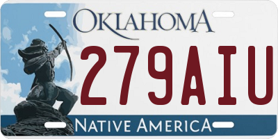 OK license plate 279AIU
