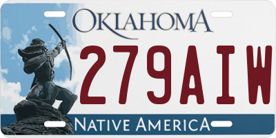 OK license plate 279AIW
