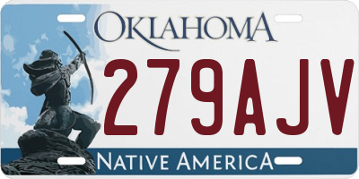 OK license plate 279AJV