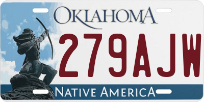 OK license plate 279AJW