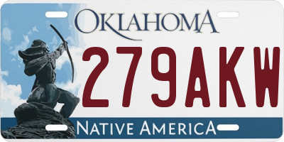 OK license plate 279AKW