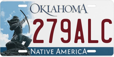 OK license plate 279ALC