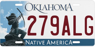 OK license plate 279ALG