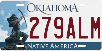 OK license plate 279ALM