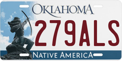 OK license plate 279ALS